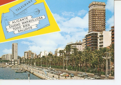 Postal 028912 : Alicante - Explanada de España y Puerto