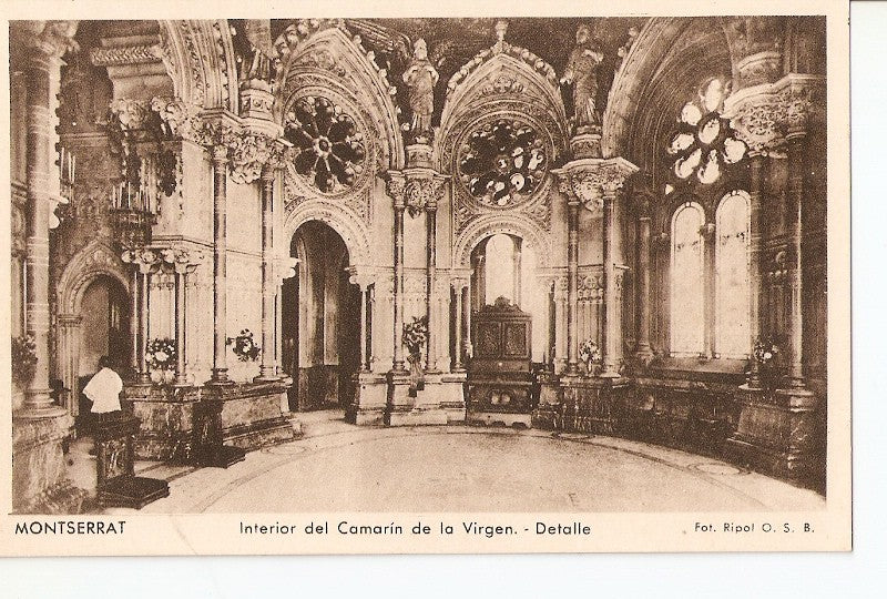 Postal 028945 : Montserrat, Inerior del Camarin de la Virgen