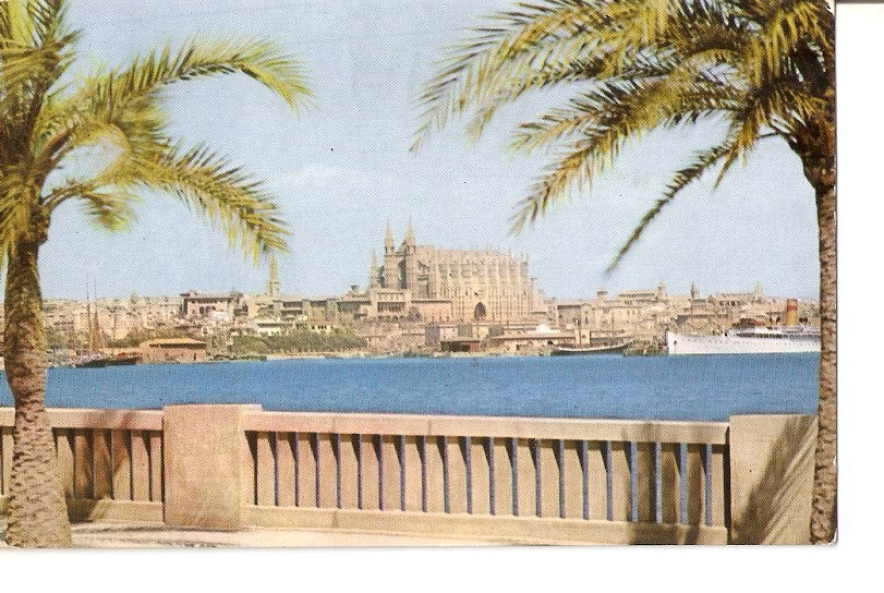 Postal 028951 : Mallorca (Baleares) España. Palma - La Catedral desde el Paseo Maritimo