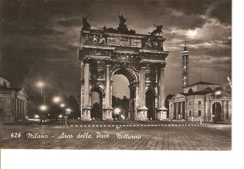 Postal 028988 : Milano - Arco della Pace Notturna