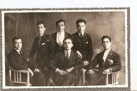 Postal 028995 : Foto en grupo de varios hombres