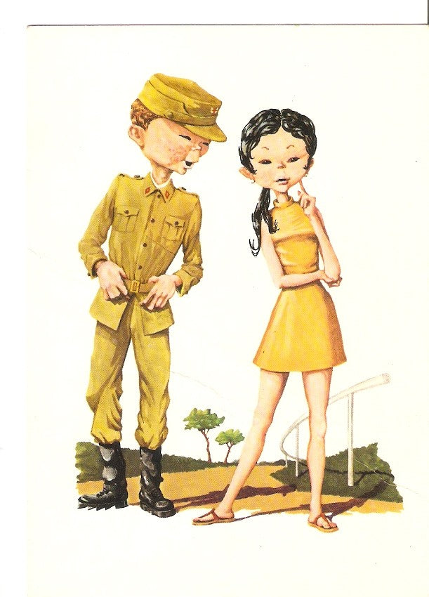 Postal 029014 : Dibujo pareja  