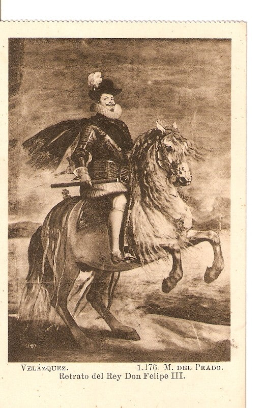 Postal 029027 : Velazquez. Retrato del Rey Don Felipe III, Museo del Prado