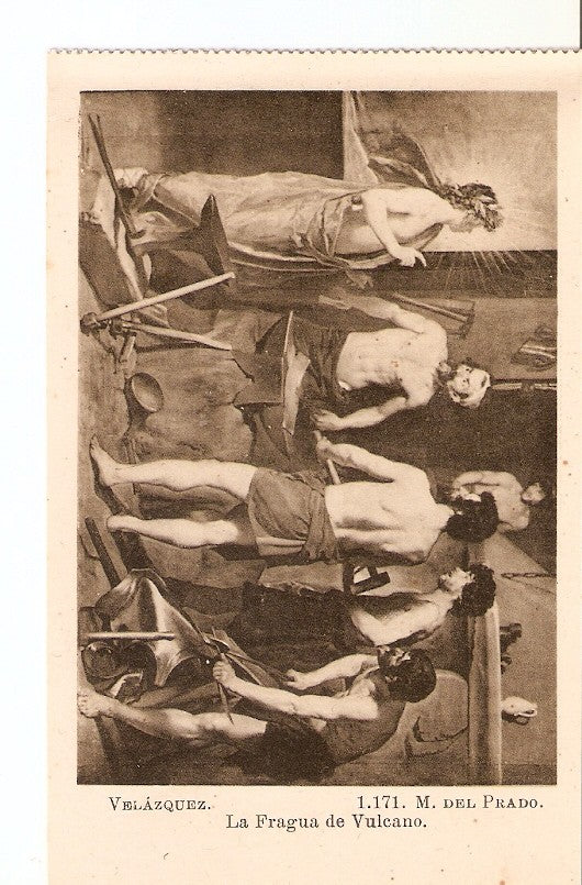 Postal 029029 : Velazquez. La Fragua de Vulcano, Museo del Prado