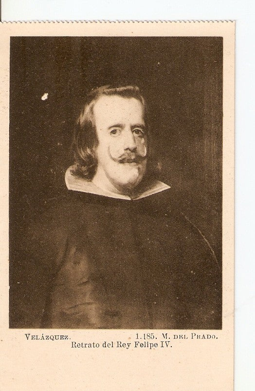 Postal 029030 : Velazquez. Retrato del Rey Felipe IV, Museo del Prado 