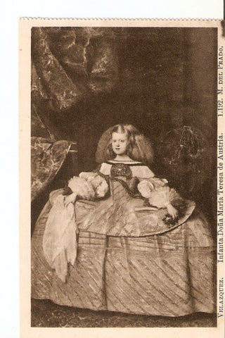 Postal 029032 : Velazquez. Infanta Doña Maria Teresa de Austria, Museo del Prado 