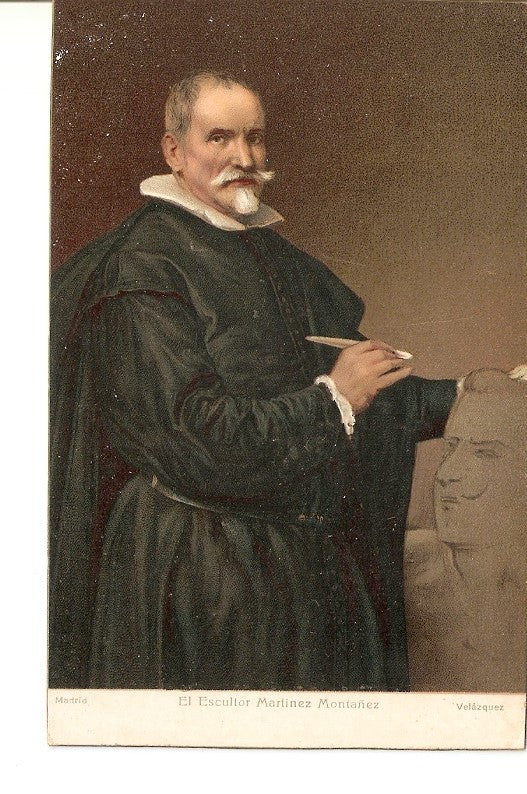 Postal 029043 : Madrid, El Escultor Martinez Montañez. Velazquez