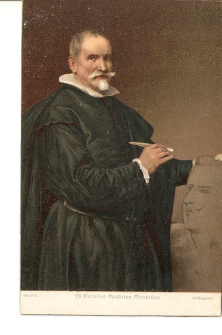 Postal 029043 : Madrid, El Escultor Martinez Montañez. Velazquez