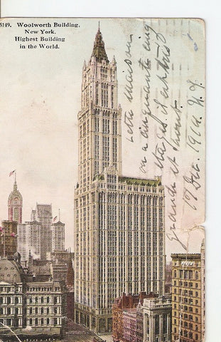 Postal 029048 : Woolworth Buildin, New York. Highest Building in the World