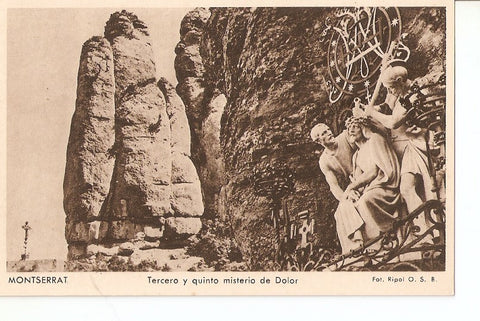 Postal 029069 : Montserrat. Tercero y quinto misterio de Dolor