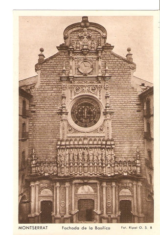 Postal 029074 : Montserrat. Fachada de la Basilica