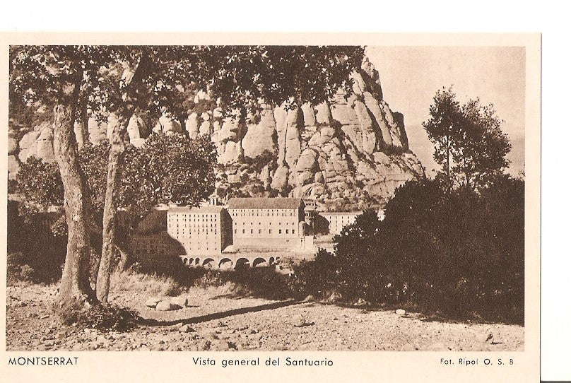 Postal 029077 : Montserrat. Vista general del Santuario