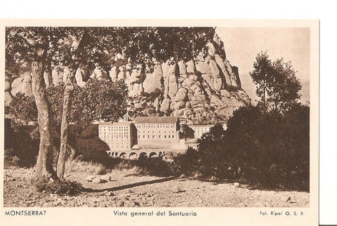 Postal 029077 : Montserrat. Vista general del Santuario