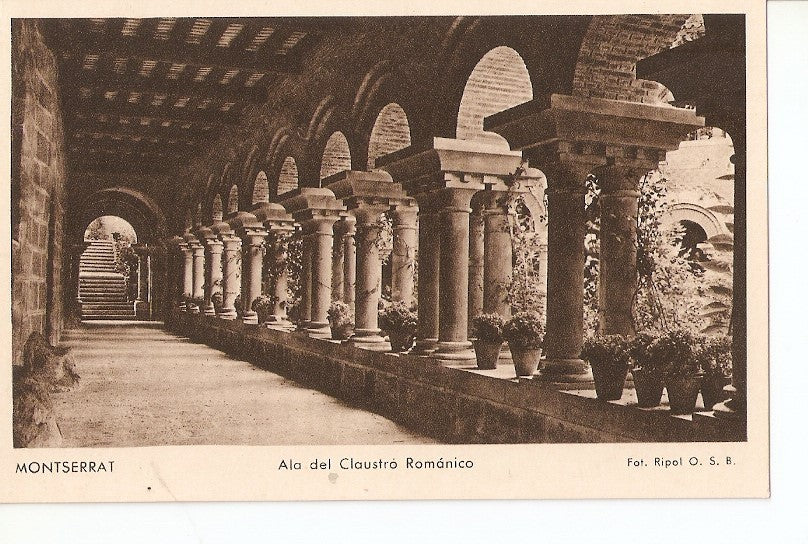 Postal 029078 : Montserrat. Ala del Claustro Romanico