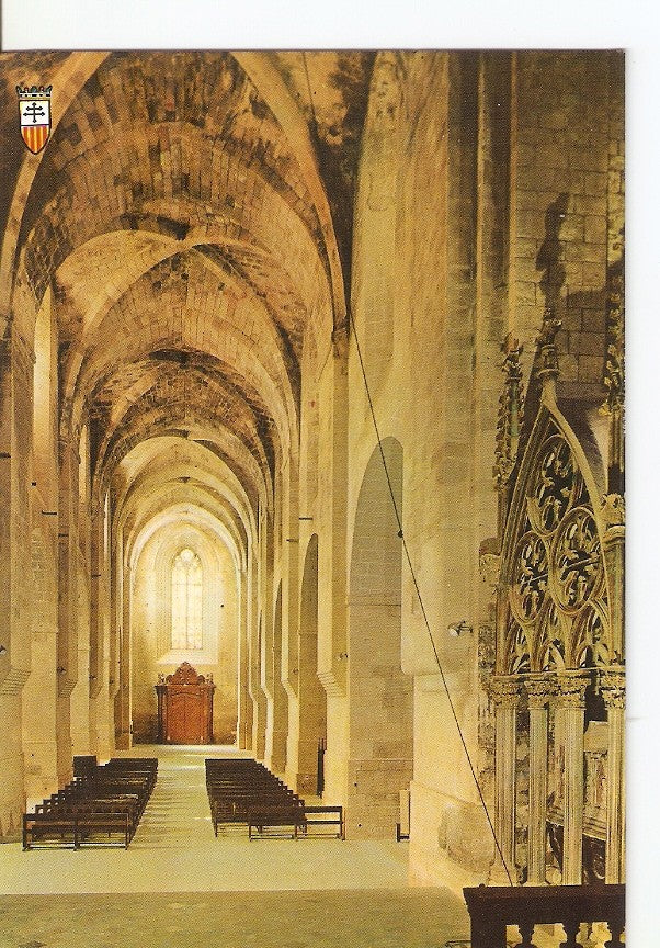 Postal 029096 : Costa Dorada - Tarragona, Monasterio de Santes Creus.Nave mayor de la iglesia