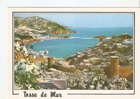 Postal 029098 : Tossa de Mar (Costa Brava), Murallas con nieve