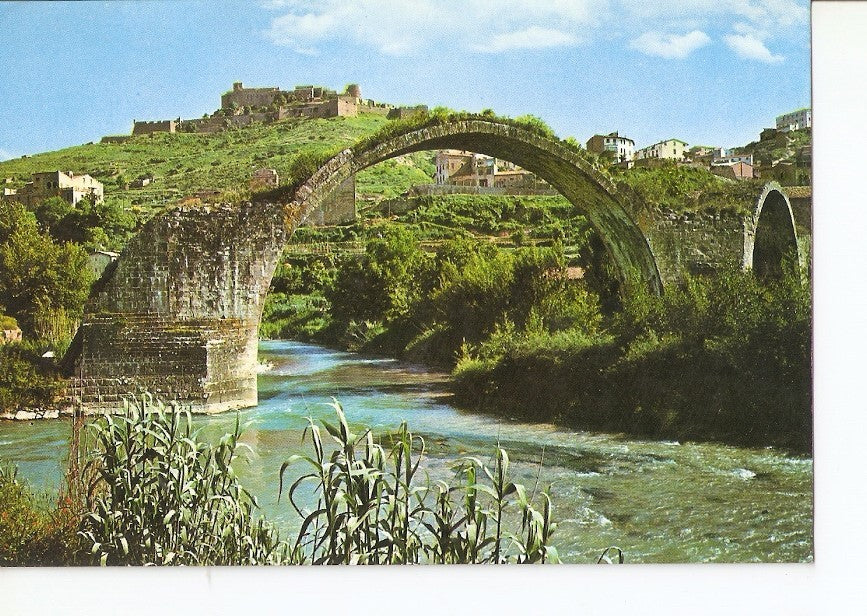 Postal 029118 : Cardona (Barcelona), Ruta Cardener-Urgellet. Puente del Diablo y Castillo