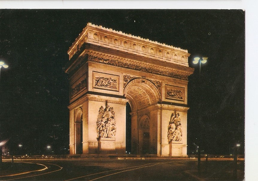 Postal 029123 : Paris, la nuit, Arc de Triomphe