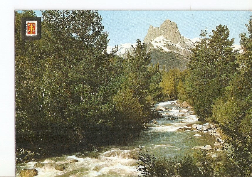 Postal 029133 : Pirineo Aragones (Huesca), Valle de Tena. Rio Gallego, al fondo la Foratata