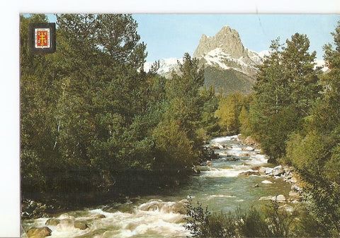 Postal 029133 : Pirineo Aragones (Huesca), Valle de Tena. Rio Gallego, al fondo la Foratata
