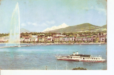 Postal 029137 : Geneve. Le jet deau, le Mont-Blanc