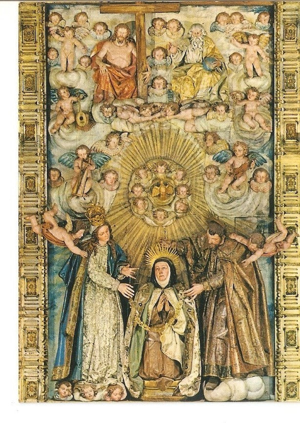 Postal 029256 : Retablo Mayor (detalle), G. Fernandez (S. XVII). Convento de Sta. Teresa - Avila