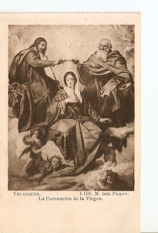 Postal 029274 : Velazquez. La Coronacion de la Virgen. Museo del Prado