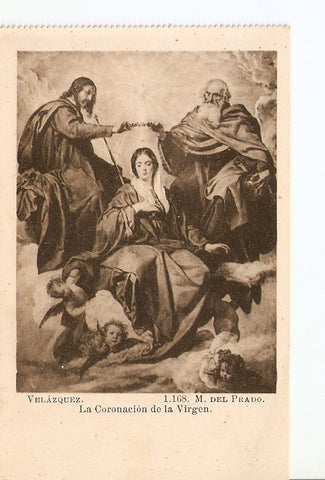 Postal 029274 : Velazquez. La Coronacion de la Virgen. Museo del Prado