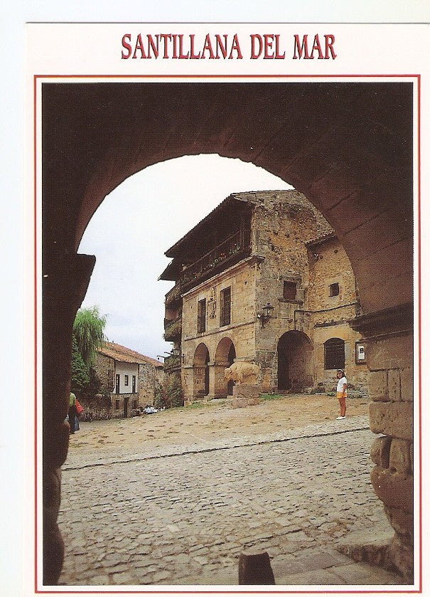 Postal 029341 : Santillana del Mar (Cantabria), casa de los Estradas hoy del Aguila