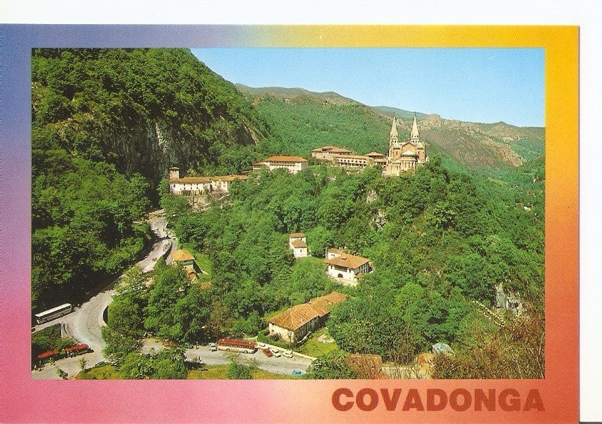 Postal 029344 : Covadonga, vista general del Santuario