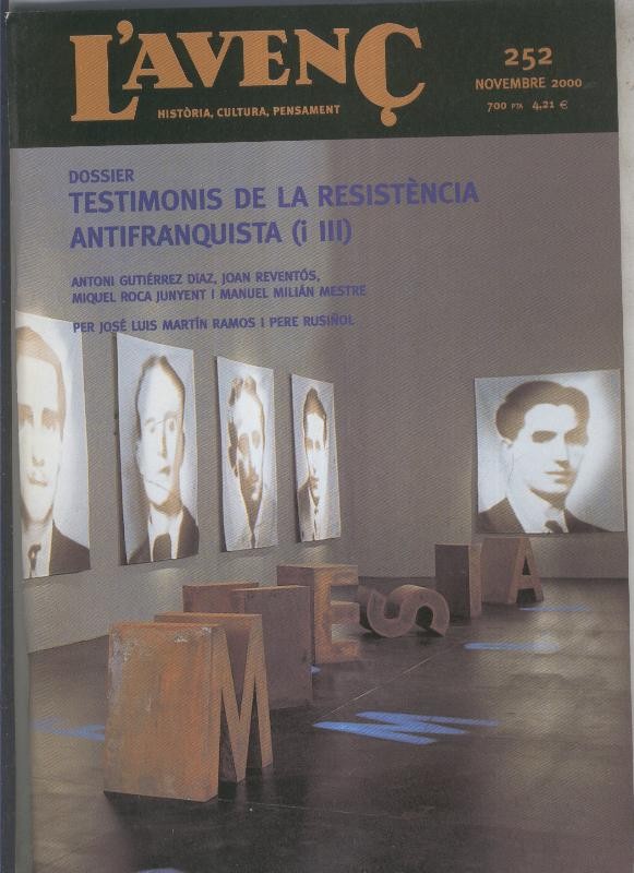 L'Avenç numero 252: Primeres expedicions artistiques al front de Combat (1936)