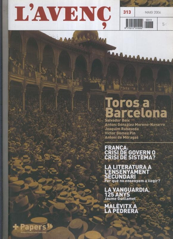 L'Avenç numero 313: Toros a Barcelona
