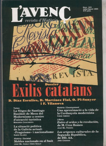 L'Avenç numero 183: Dossier Exilis Catalans