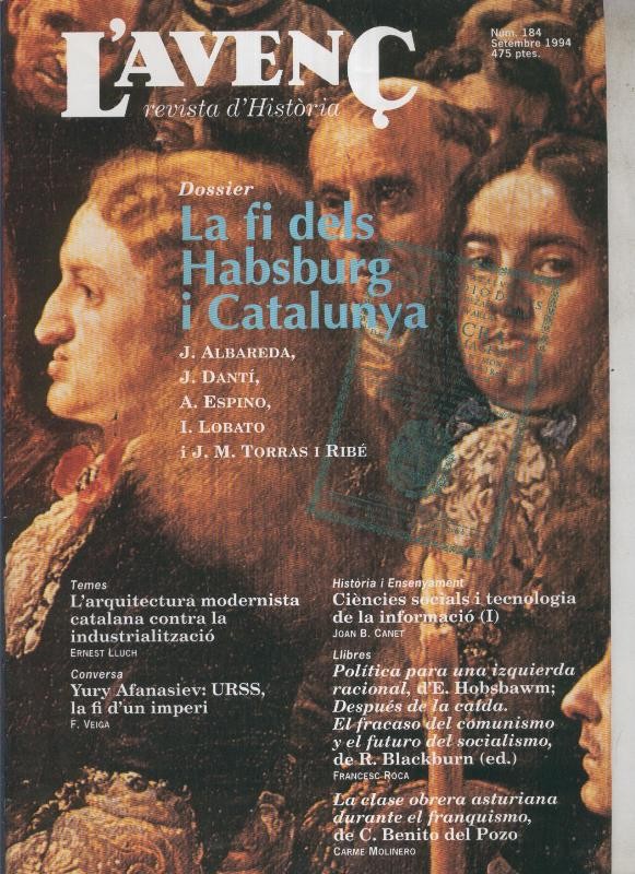 L'Avenç numero 184: Dossier La fi dels Habsburg i Catalunya