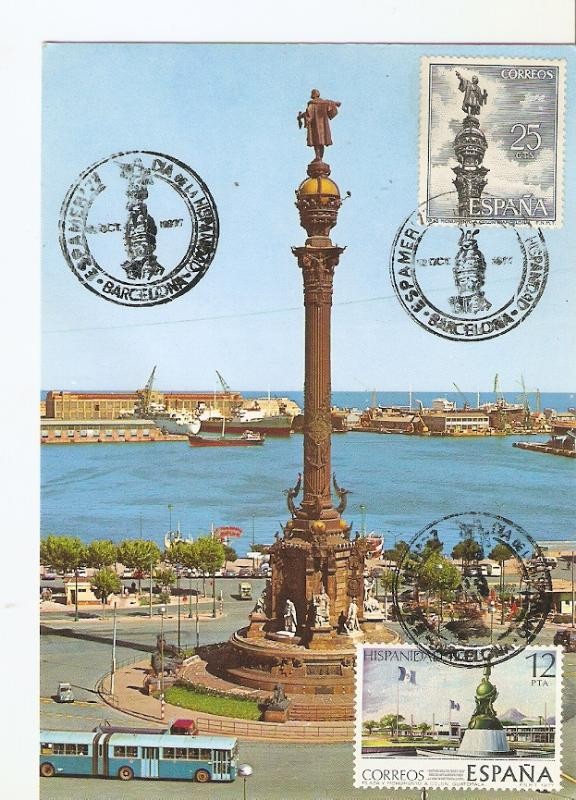 Postal 028264 : Monumento a Colon, Barcelona