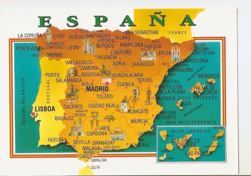 Postal 028289 : Mapa España