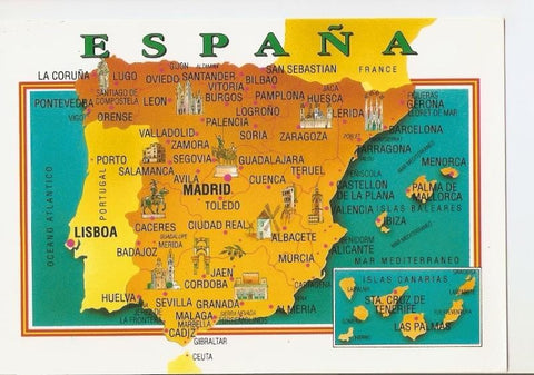 Postal 028289 : Mapa España