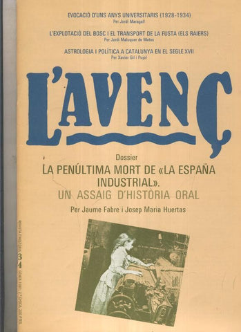 L,Avenç revista numero 034: la penultima mort de la España Industrial