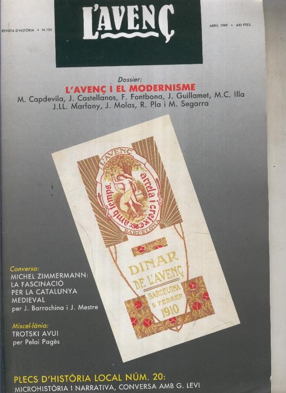 L'Avenç numero 125: Plecs d'historia local numero 20