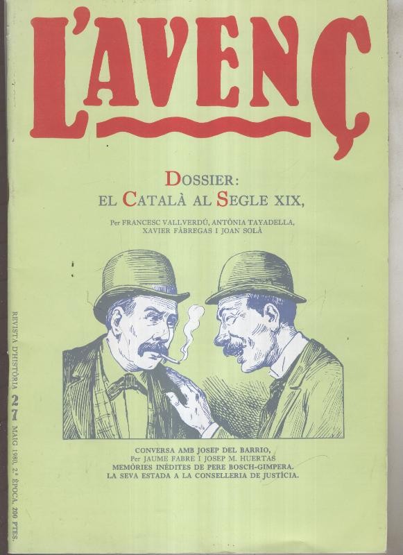 L'Avenç numero 027: Dossier: el catala al segle XIX