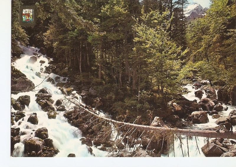 Postal 028465 : Pirineu Català (Lleida), Vall dAran. Artiga de Lin. Cascades Ulls del Joeu