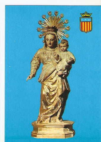 Postal 029171 : Antigua imagen de Ntra. Sra. De la Font de la salut, Sant Feliu de Pallarols (Gerona)