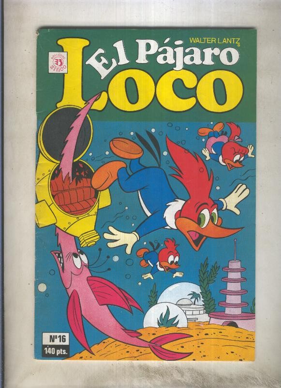 El Pajaro loco numero 16 (trasera propaganda coleccion Masters del Universo)