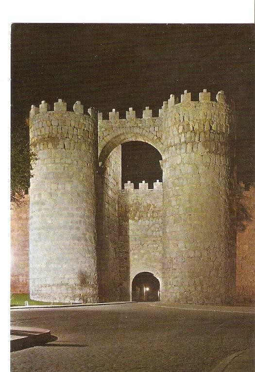 Postal 022435 : Muralla de Avilam vista nocturna
