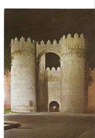 Postal 022435 : Muralla de Avilam vista nocturna
