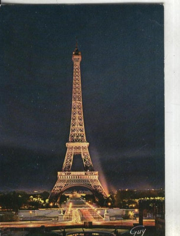 Postal 001610: Paris, la torre eifiel vista nocturna