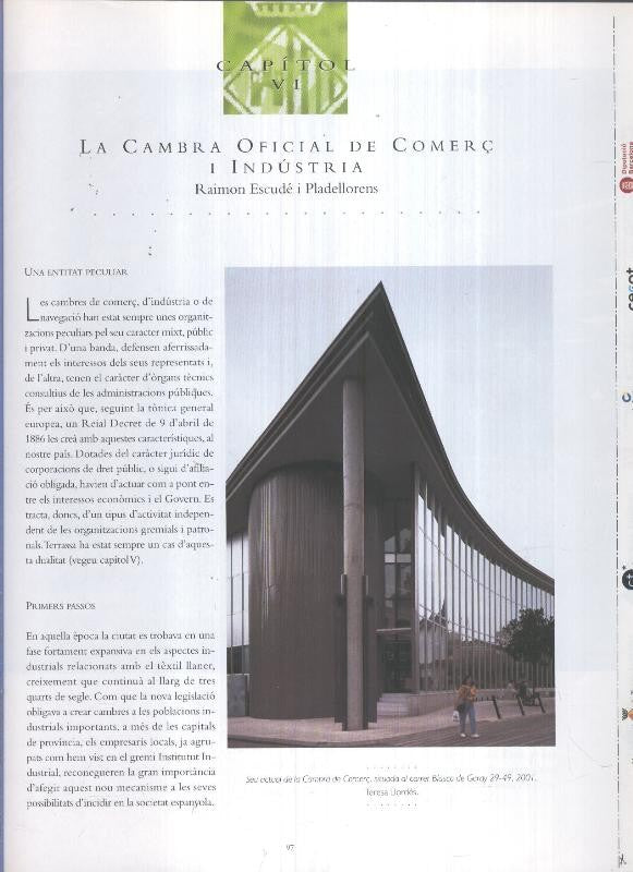 Terrassa capitol VI: La cambra oficial de comerc i industria de Terrassa