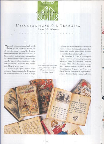 Terrassa capitol XVII: L'escolaritzacio a Terrassa