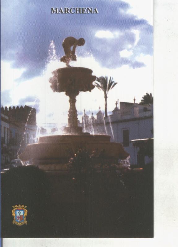 Postal 014344: Fuente de la plaza de la constitucion en Marchena