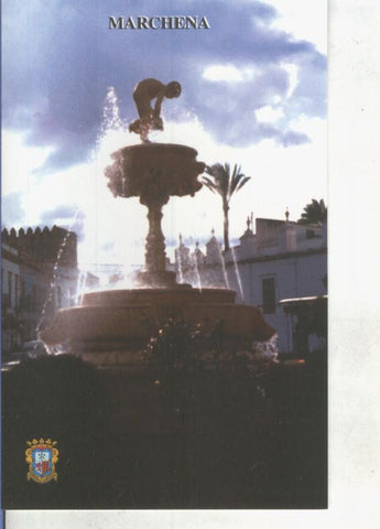 Postal 014344: Fuente de la plaza de la constitucion en Marchena